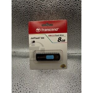 Transcend JetFlash 500 8GB USB 2.0 Flash Drive‎ Storage Memory Stick